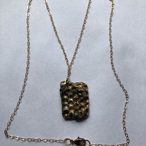 Brass Honeycomb necklace